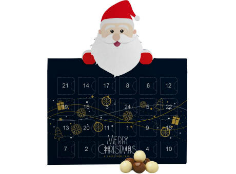Knusperkugeln-Mix, ca. 50g, Adventskalender Mini Weihnachtsmann