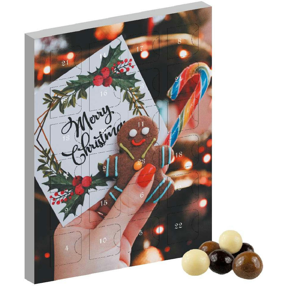 Knusperkugeln-Mix, ca. 50g, Adventskalender Mini Hochformat