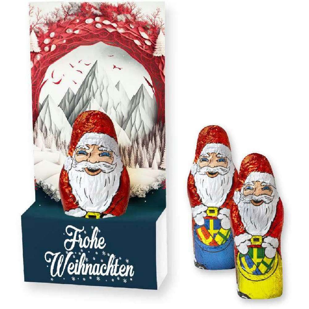 Mini+ Schoko-Weihnachtsmann, ca. 15g, Displaybox