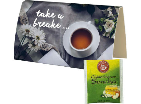 Beuteltee Chinesischer Sencha, ca. 1,75g, Werbekarte A6 gefaltet
