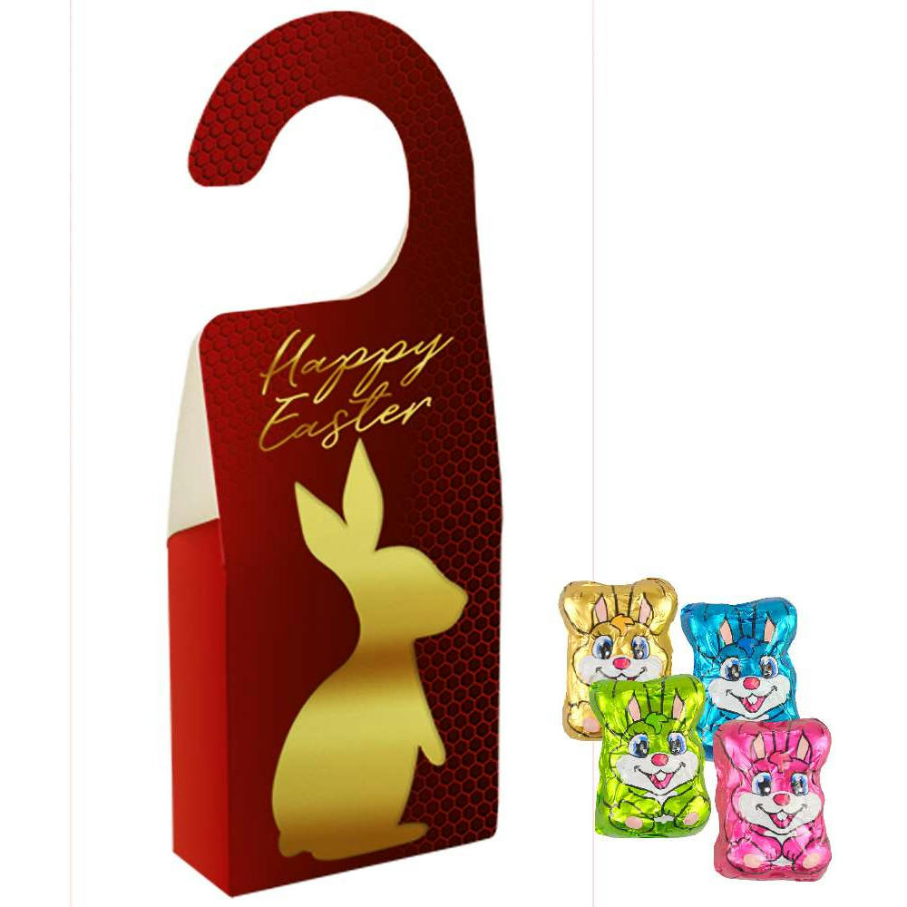Schoko-Hasen Mix, ca. 36g, Türhänger Box