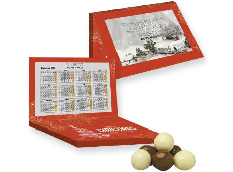 Knusperkugeln-Mix, ca. 50g, Express Adventskalender Mini mit Werbekarte