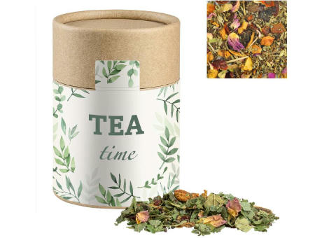 Kräutertee Glücksgefühle, ca. 35g, Kraftpapierdose Midi