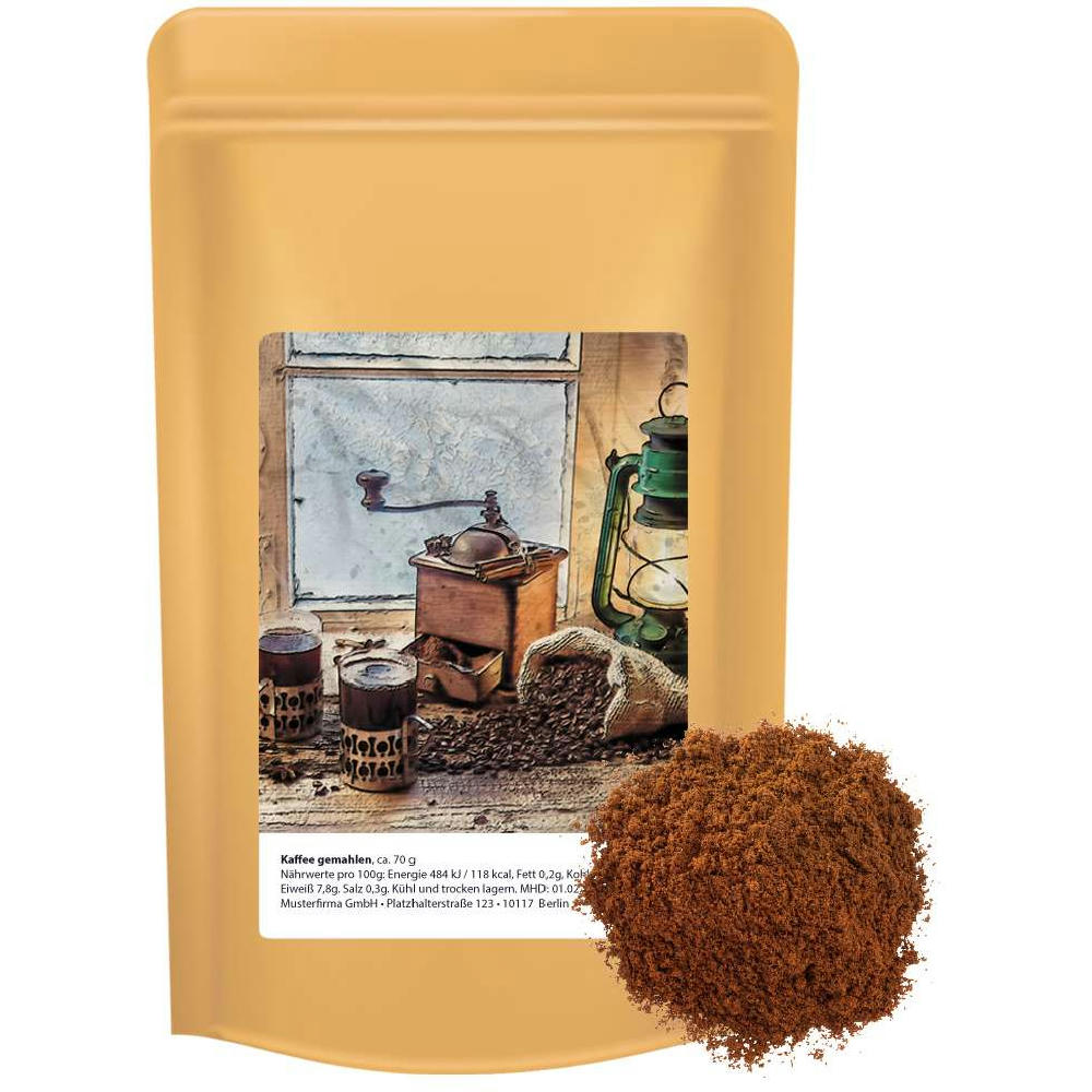 Kaffee, gemahlen, ca. 70g, Standbeutel Midi