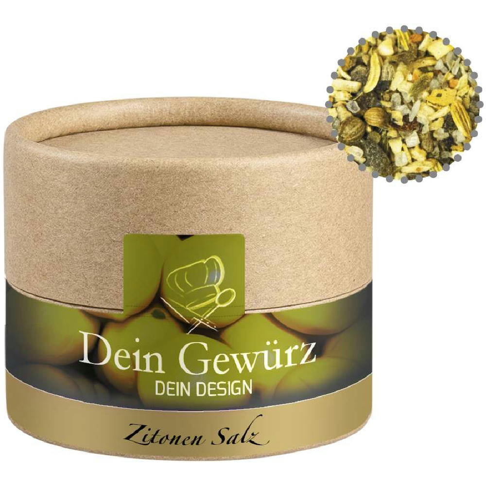 Gewürzmischung Zitronen-Salz, ca. 75g, Kraftpapierdose Mini