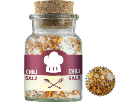 Gewürzmischung Chili-Salz, ca. 55g, Korkenglas
