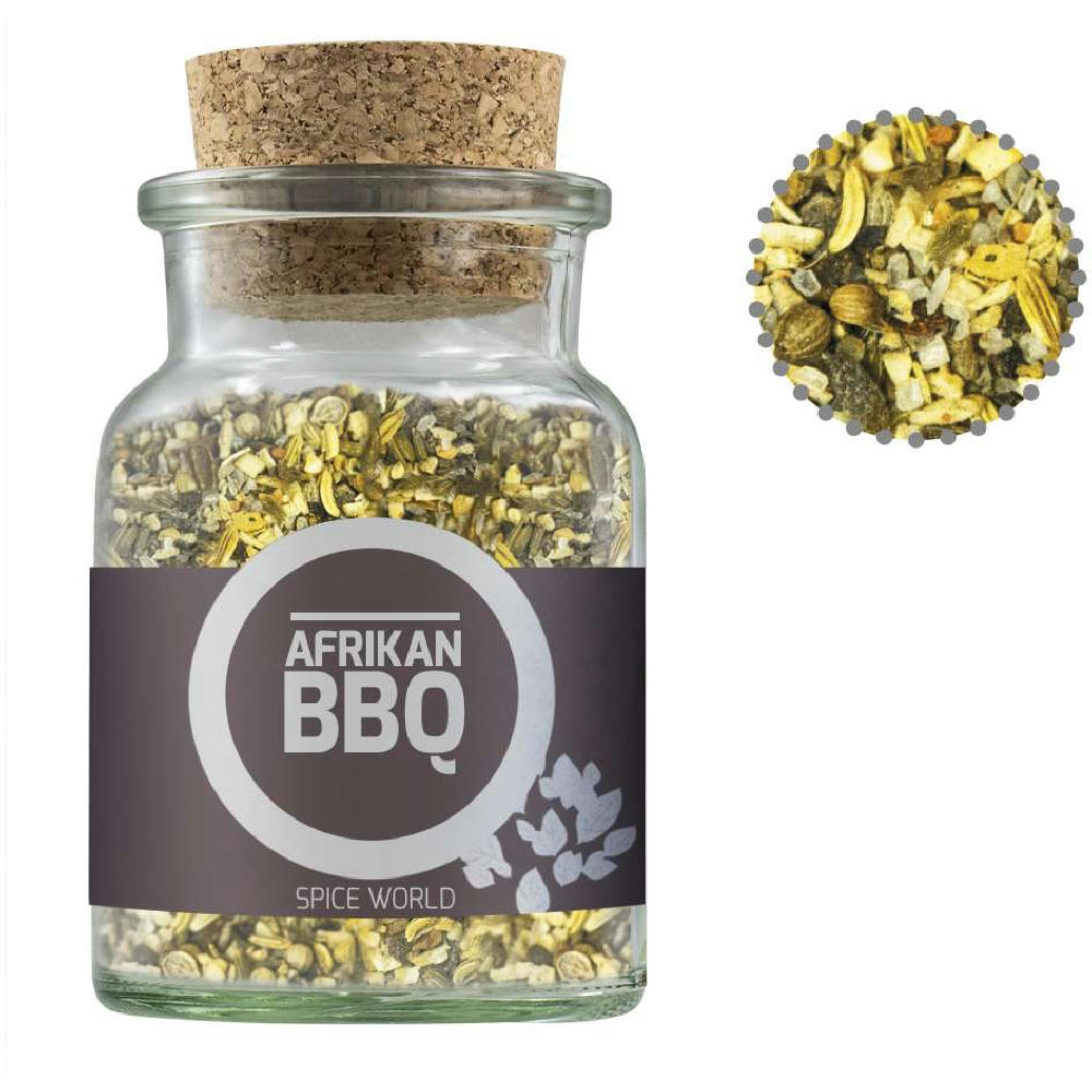 Gewürzmischung African BBQ, ca. 75g, Korkenglas