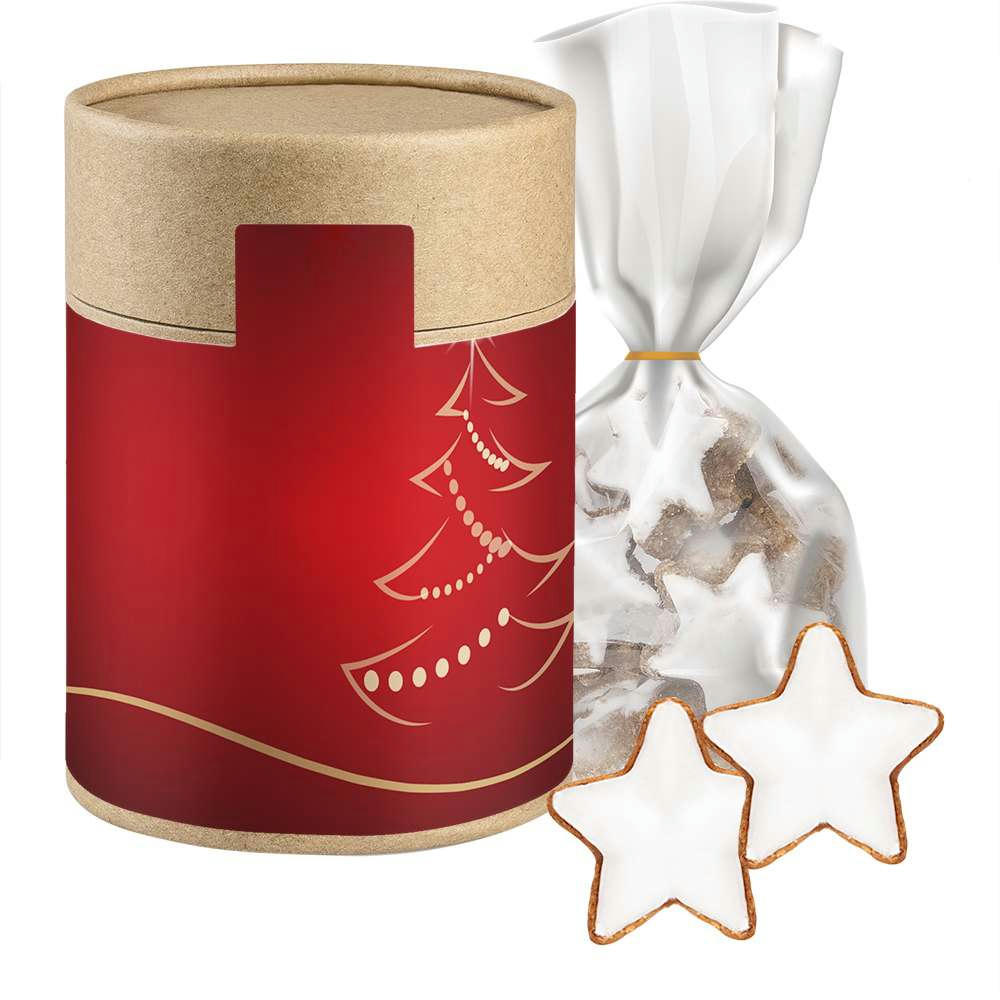 Zimtsterne, ca. 100g, Beutel in Kraftpapierdose Maxi