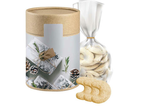 Vanillekipferl, ca. 100g, Beutel in Kraftpapierdose Maxi