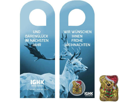 Schoko-Weihnachtsbärchen, ca. 7g, Türhänger