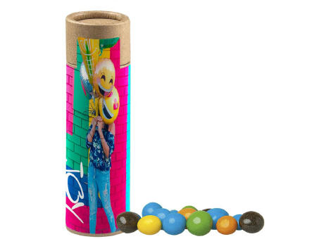 Bunte Schoko Erdnüsse, ca. 25g, Kraftpapierrolle