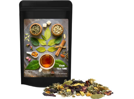 Ayurveda Relax-Tee, ca. 20g, Standbeutel Mini schwarz