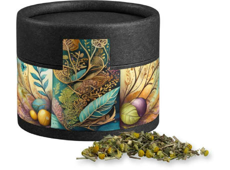 Kräutertee Kräuterfantasie, ca. 9g, Kraftpapierdose Mini schwarz
