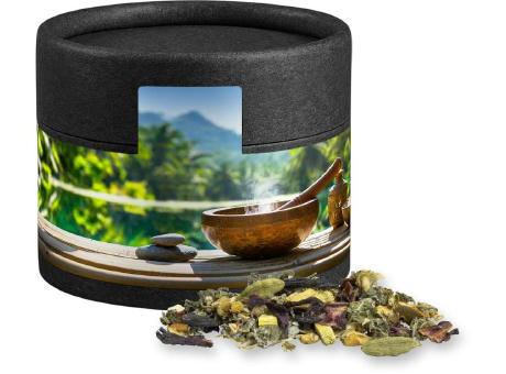Ayurveda Relax-Tee, ca. 18g, Kraftpapierdose Mini schwarz