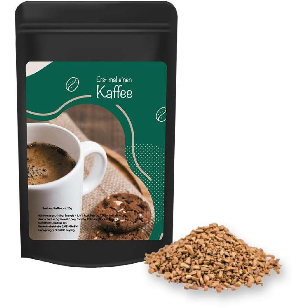 Instant Kaffee, ca. 20g, Standbeutel Mini schwarz