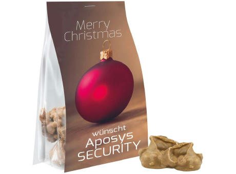 Knusperspitz Apfel Zimt, 130g, Express Blockbodenbeutel mit Werbereiter