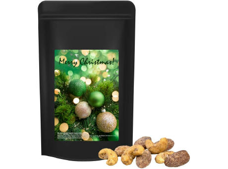 Zimt-Mandel Vanille-Cashew Mix, ca. 80g, Standbeutel Midi schwarz