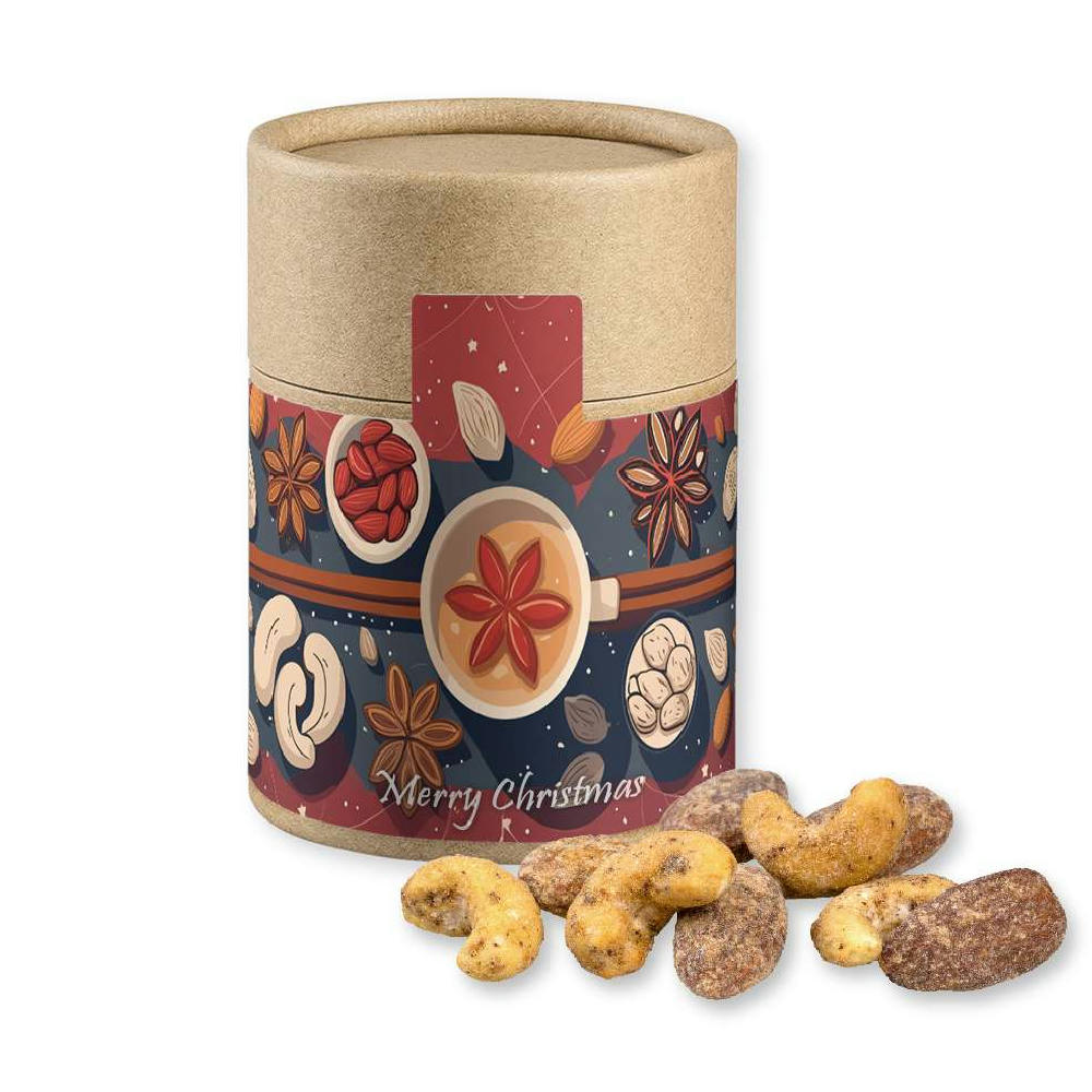 Zimt-Mandel Vanille-Cashew Mix, ca. 80g, Kraftpapierdose Midi