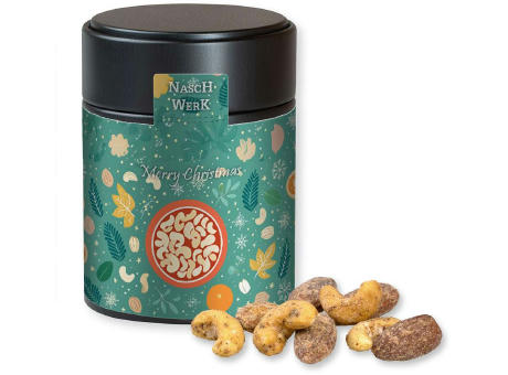 Zimt-Mandel Vanille-Cashew Mix, ca. 100g, Metalldose Midi schwarz