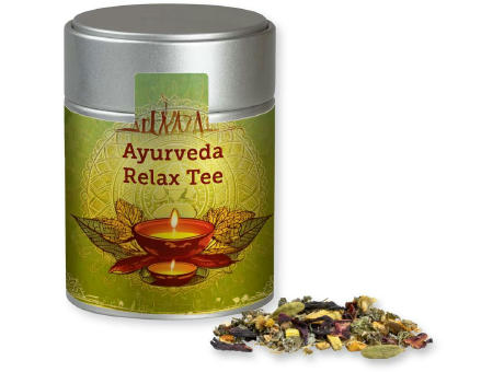 Ayurveda Relax-Tee, ca. 60g, Metalldose Midi silber