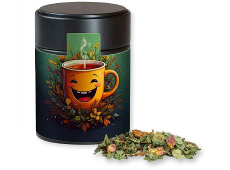 Kräutertee Glücksgefühle, ca. 35g, Metalldose Midi schwarz