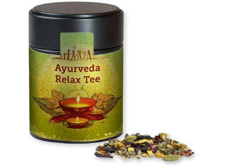 Ayurveda Relax-Tee, ca. 60g, Metalldose Midi schwarz