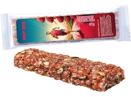 Müsliriegel Multikorn-Himbeere, 30g, Express Flowpack mit Etikett