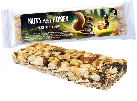 NussMix Riegel Midi, 25g, Express Flowpack mit Etikett