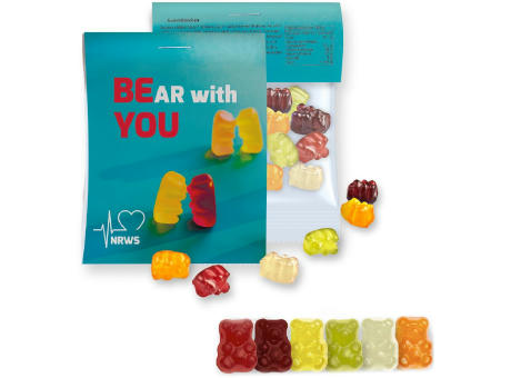 Gummibärchen, ca. 15g, Express Midi-Tüte mit Werbereiter
