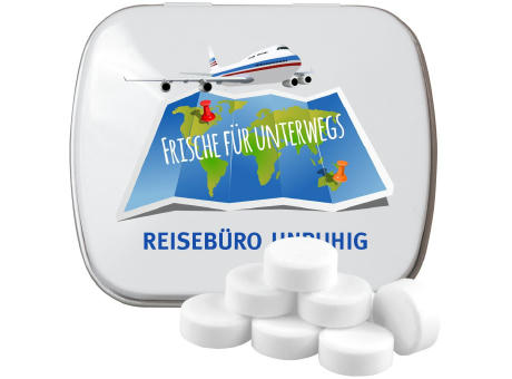 Pfefferminz Drops zuckerfrei, ca. 20g, Mintdose weiß