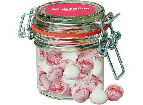 Erdbeer-Joghurt Bonbons, ca. 60g, Bonbonglas Mini