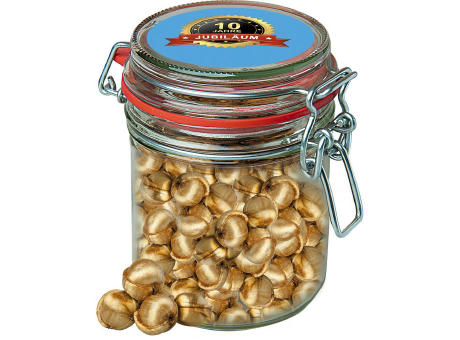 Goldnüsse Bonbons, ca. 200g, Bonbonglas Maxi