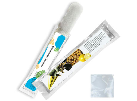 Wassereis Zitrone (weiß), 40 ml, Express Schlauchtüte mit Etikett