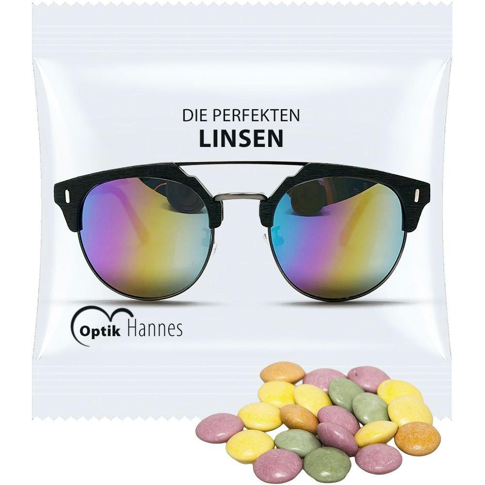 Bunte Schokolinsen, ca. 7g, Mini-Tüte