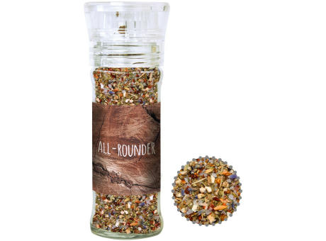 Gewürzmischung Alleskönner, ca. 50g, transparente Gewürzmühle