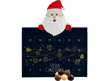 Knusperkugeln-Mix, ca. 50g, Adventskalender Mini Weihnachtsmann