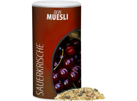Müsli Sauerkirsche, ca. 150g, Pappdose Medium
