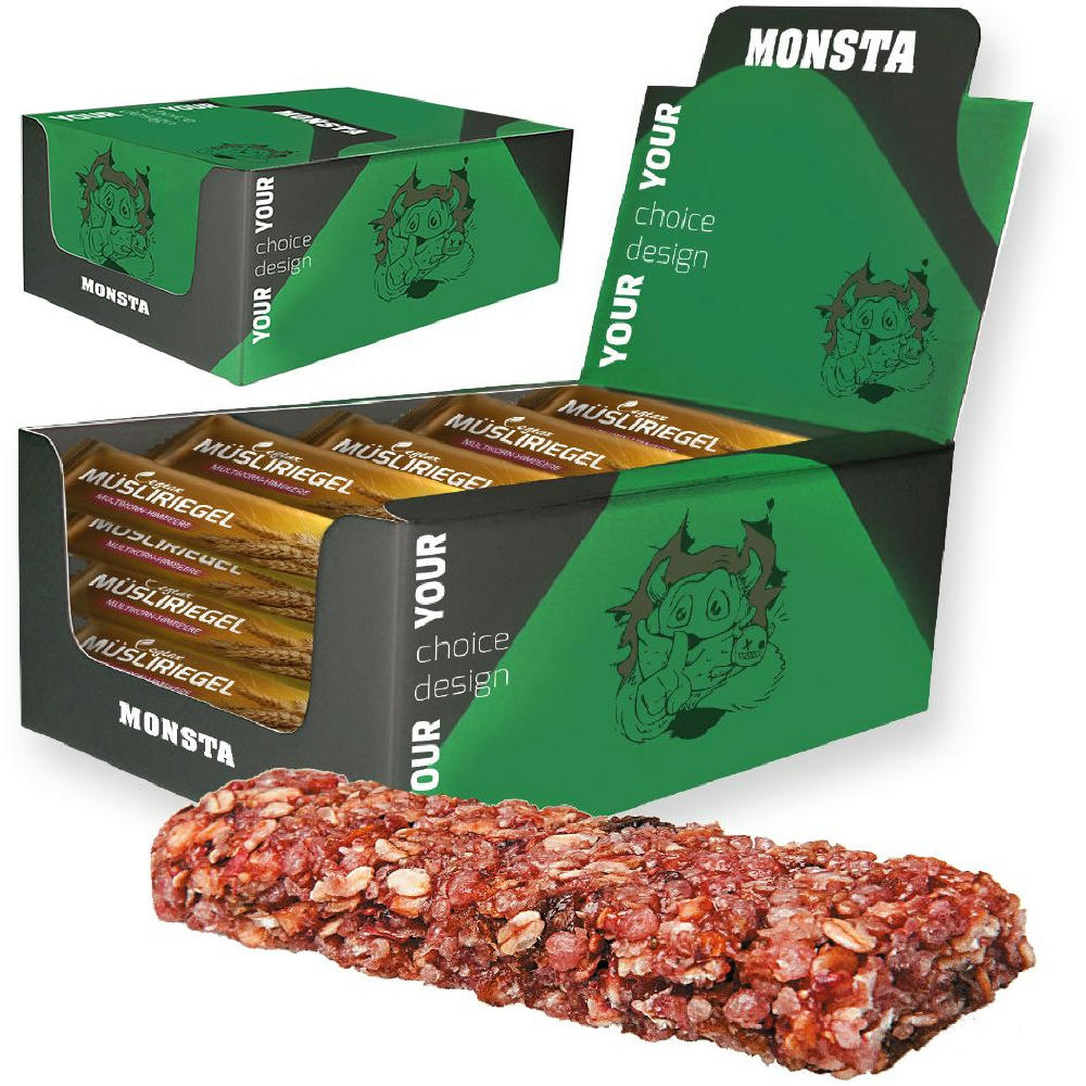 Müsliriegel Multikorn-Himbeere, 25 Stück, 750g, Displaybox Maxi