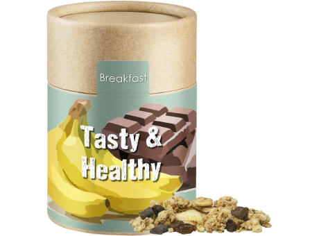 Müsli Knusper Banane-Schoko, ca. 70g, Kraftpapierdose Midi