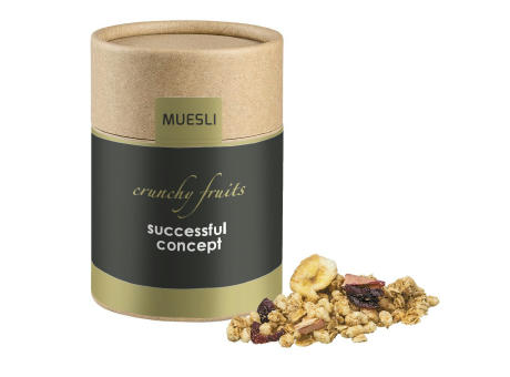 Müsli Knusper Früchte, ca. 50g, Kraftpapierdose Midi