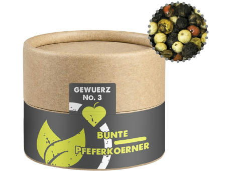 Gewürzmischung bunte Pfefferkörner, ca. 38g, Kraftpapierdose Mini