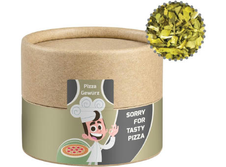 Gewürzmischung Pizza-Kräuter, ca. 10g, Kraftpapierdose Mini