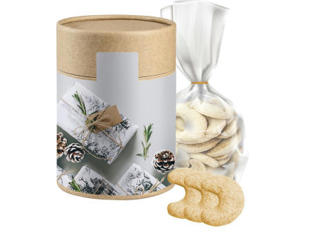 Vanillekipferl, ca. 100g, Beutel in Kraftpapierdose Maxi