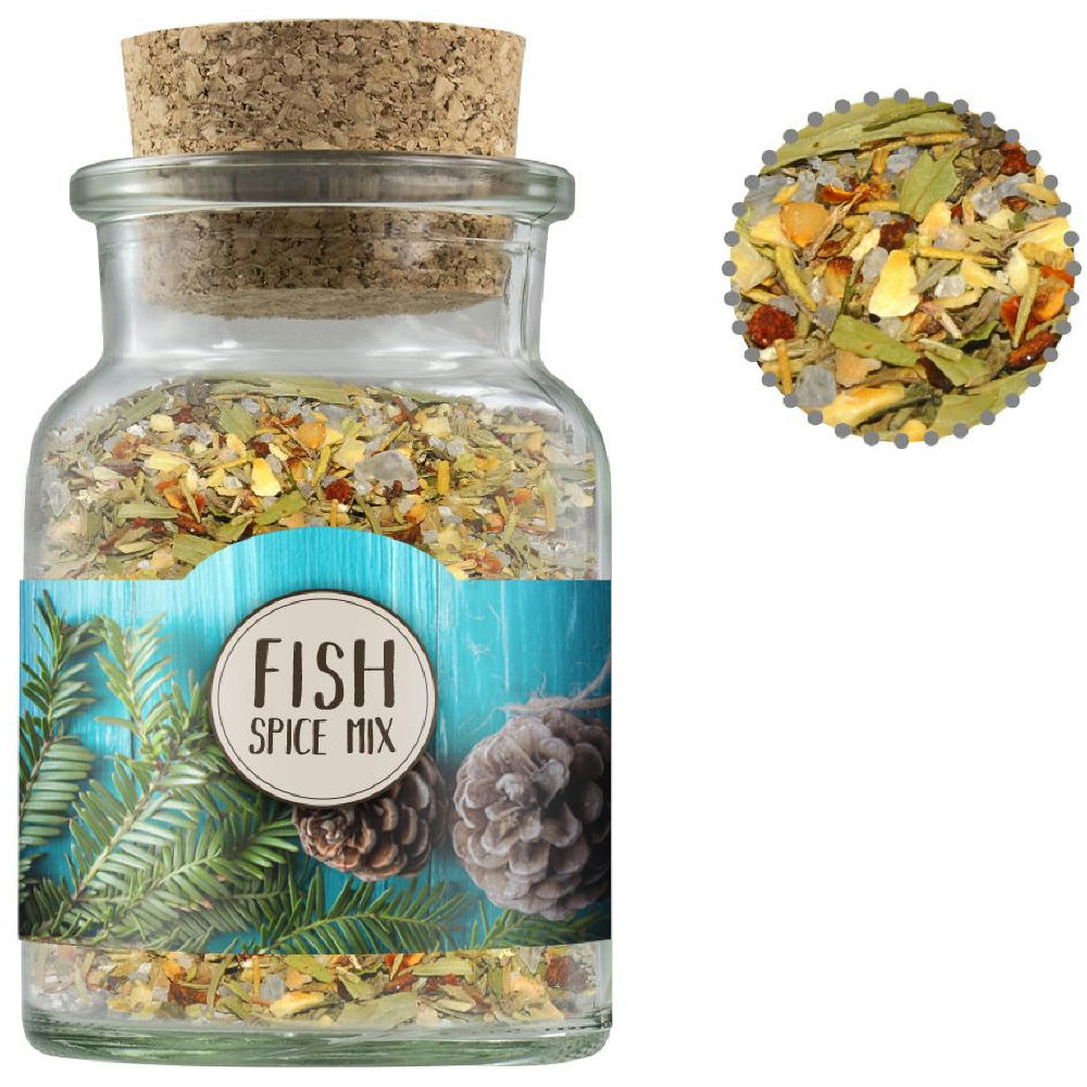 Weihnachts Gewürzmischung Fisch, ca. 60g, Korkenglas