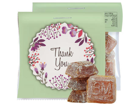 Bayrisch Malz Bonbons, ca. 17g, Express Midi-Tüte mit Werbereiter