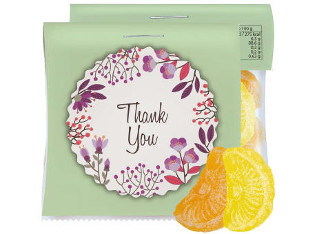 Zitrone und Orangen Bonbons, ca. 17g, Express Midi-Tüte mit Werbereiter
