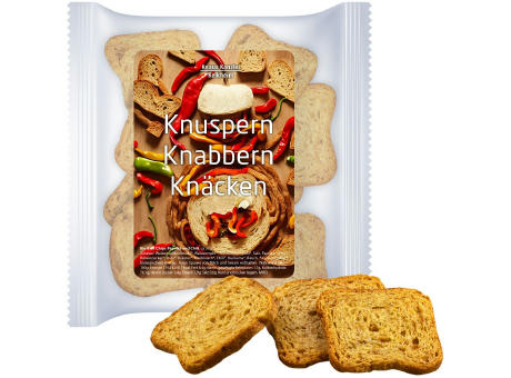 Brot Chips Paprika und Chili, ca. 20g, Express Maxi-XL-Tüte mit Etikett
