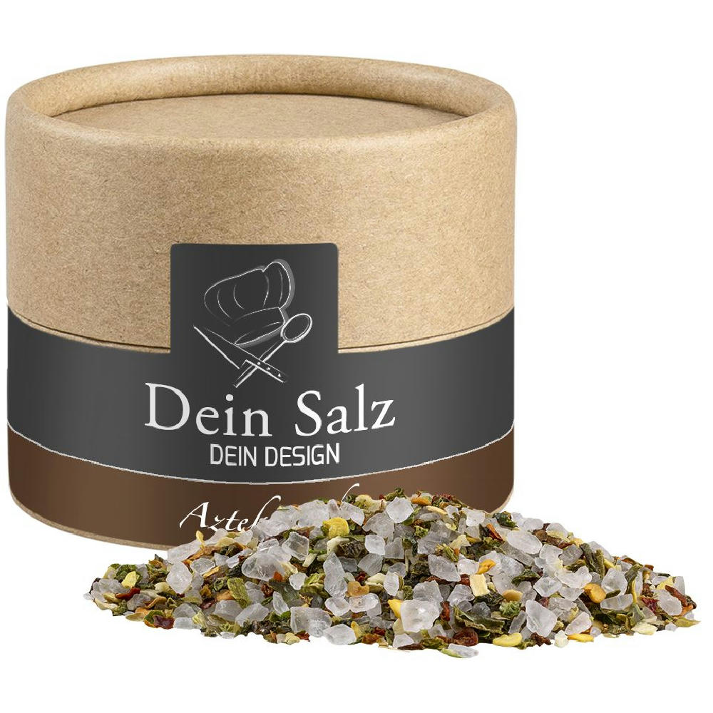 Aztekensalz, ca. 45g, Kraftpapierdose Mini