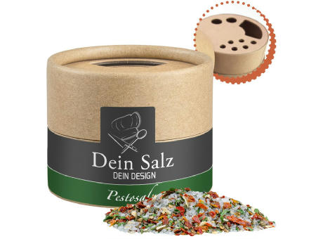 Pestosalz, ca. 40g, Kraftpapierstreuer Mini