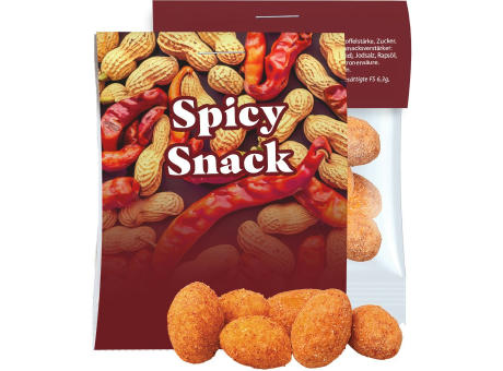 Erdnüsse Chili, ca. 10g, Express Midi-Tüte mit Werbereiter